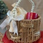 Hand Woven Basket with Pearl Handle - TheBFactory