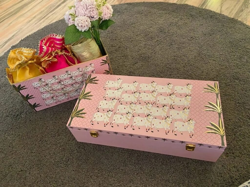 Pink pichwai Box - TheBFactory