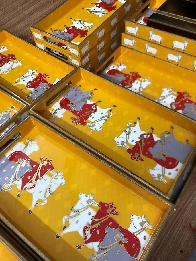 Cow Pichwai Tray - TheBFactory