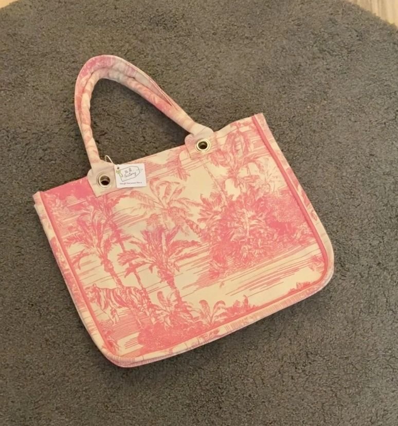 Jungle dot pink Canvas Tote Bag - TheBFactory